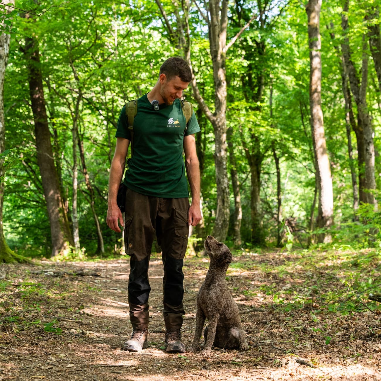 Rafael i Lava na šumskoj stazi tijekom treninga